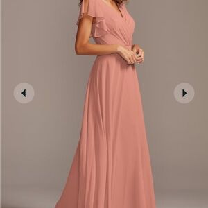 David’s Bridal desert coral bridesmaid’s dress size 12